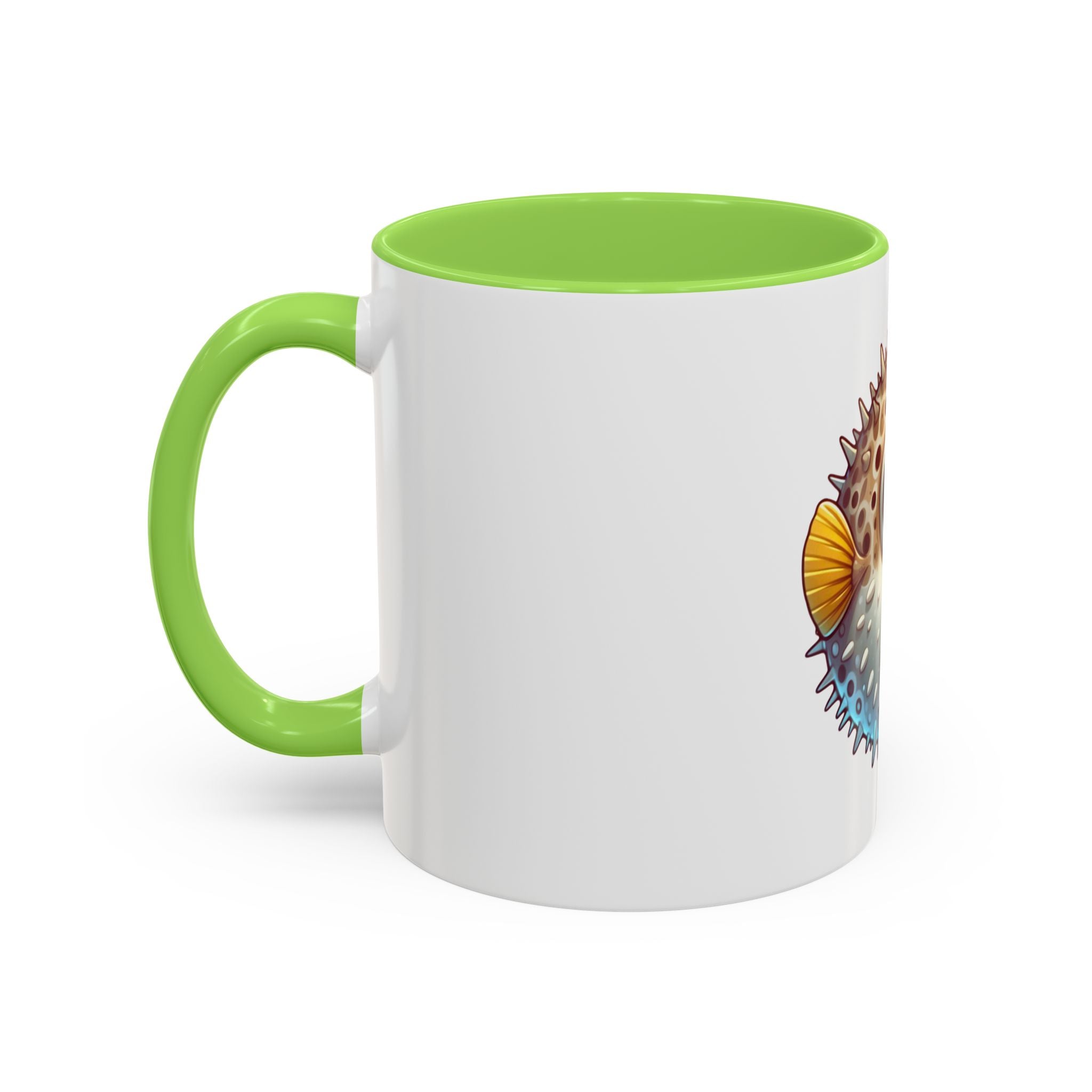 Cute Pufferfish Coffee Mug — Adorable Cartoon Sea Life Ceramic Mug (11oz)