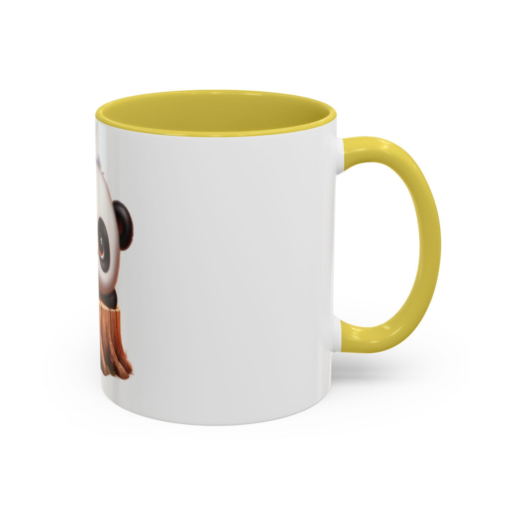 Cute Panda Mug — Adorable Baby Panda on Tree Stump (11oz)