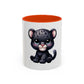 Cute Baby Black Panther Mug — Cute Leopard Cub Coffee Cup (11oz)