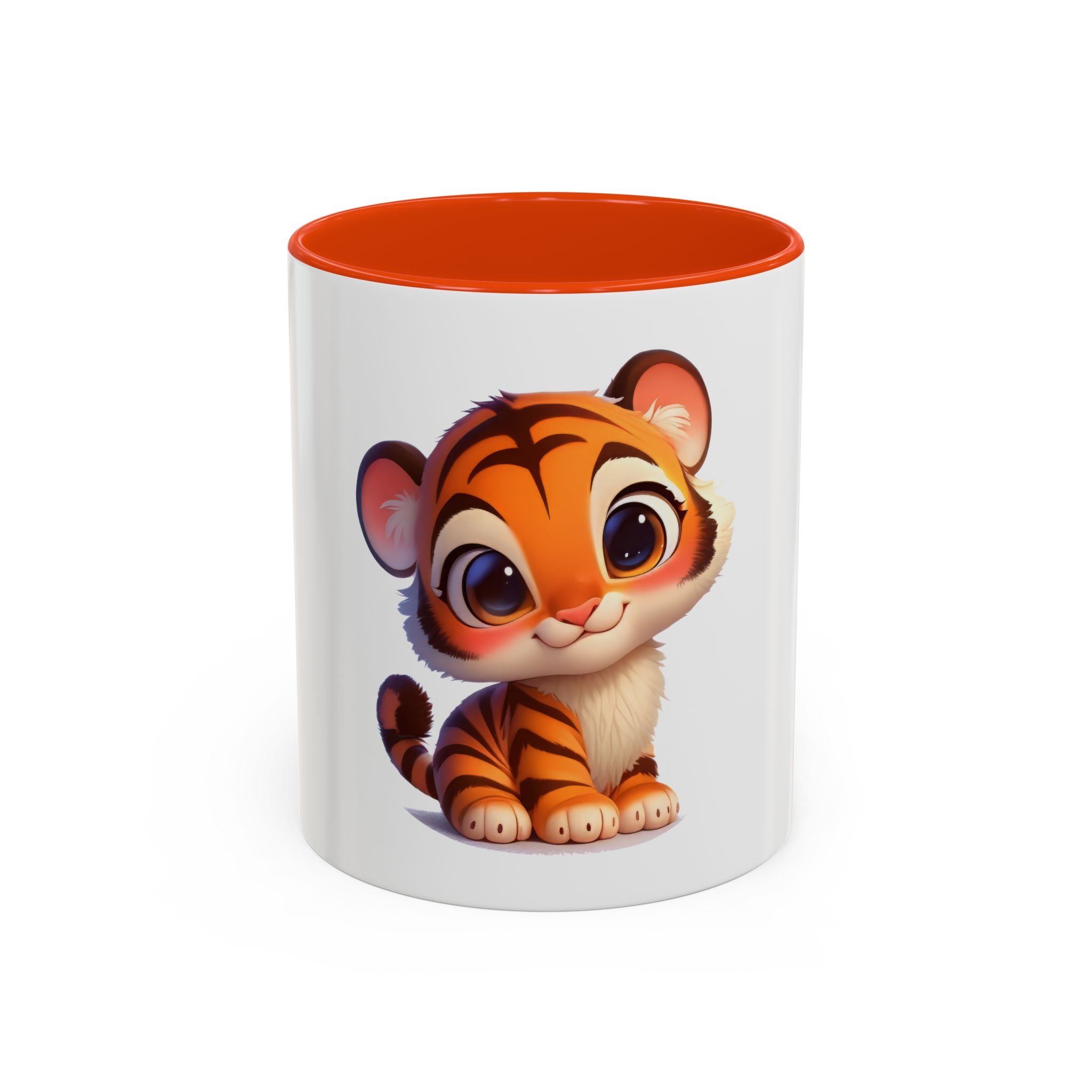Cute Baby Tiger Coffee Mug — Adorable Cartoon Safari Animal Mug (11oz)