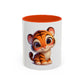 Cute Baby Tiger Coffee Mug — Adorable Cartoon Safari Animal Mug (11oz)