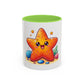 Cute Kawaii Starfish Coffee Mug – Colorful Ocean Cartoon 11oz