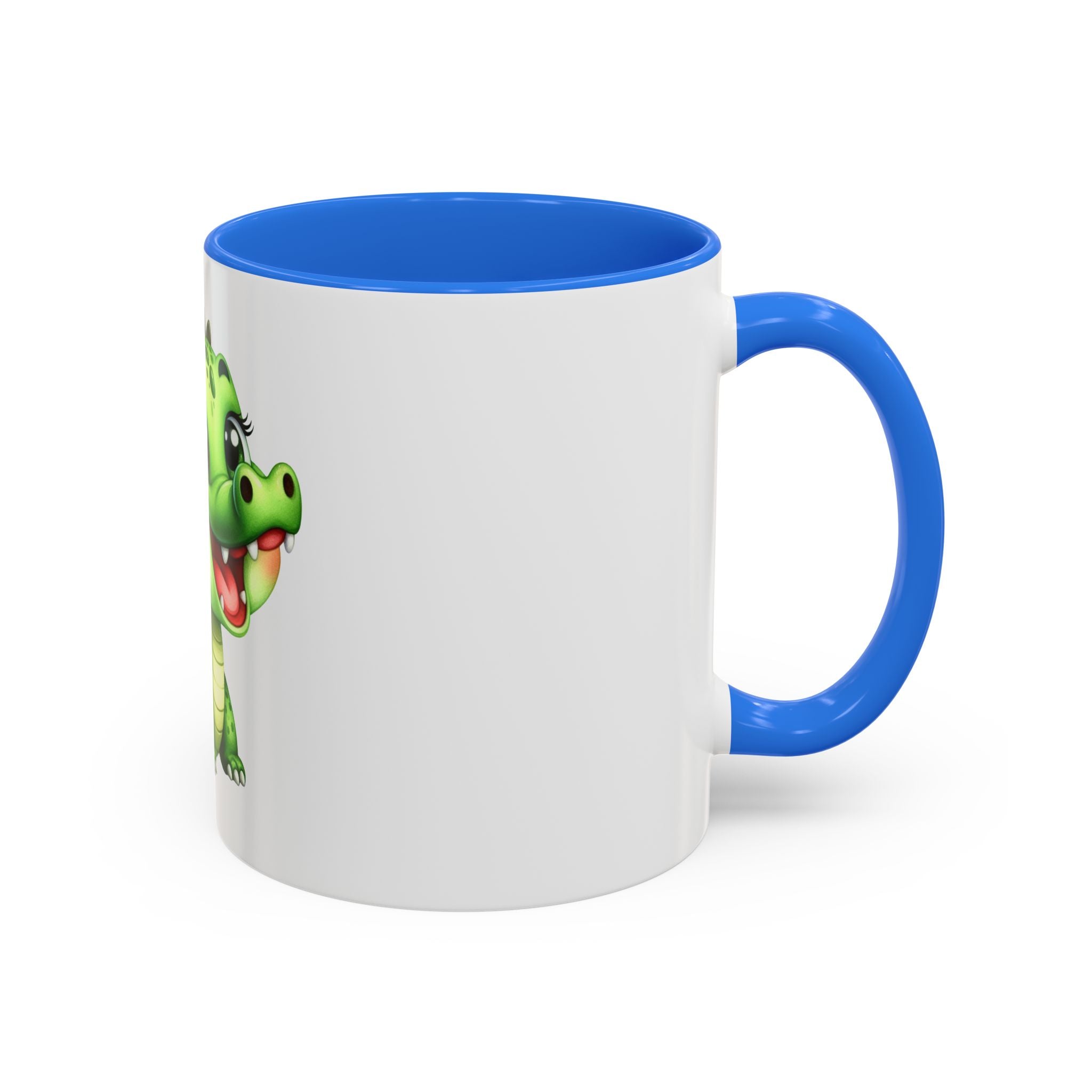 Cute Green Baby Dinosaur Coffee Mug (11oz)