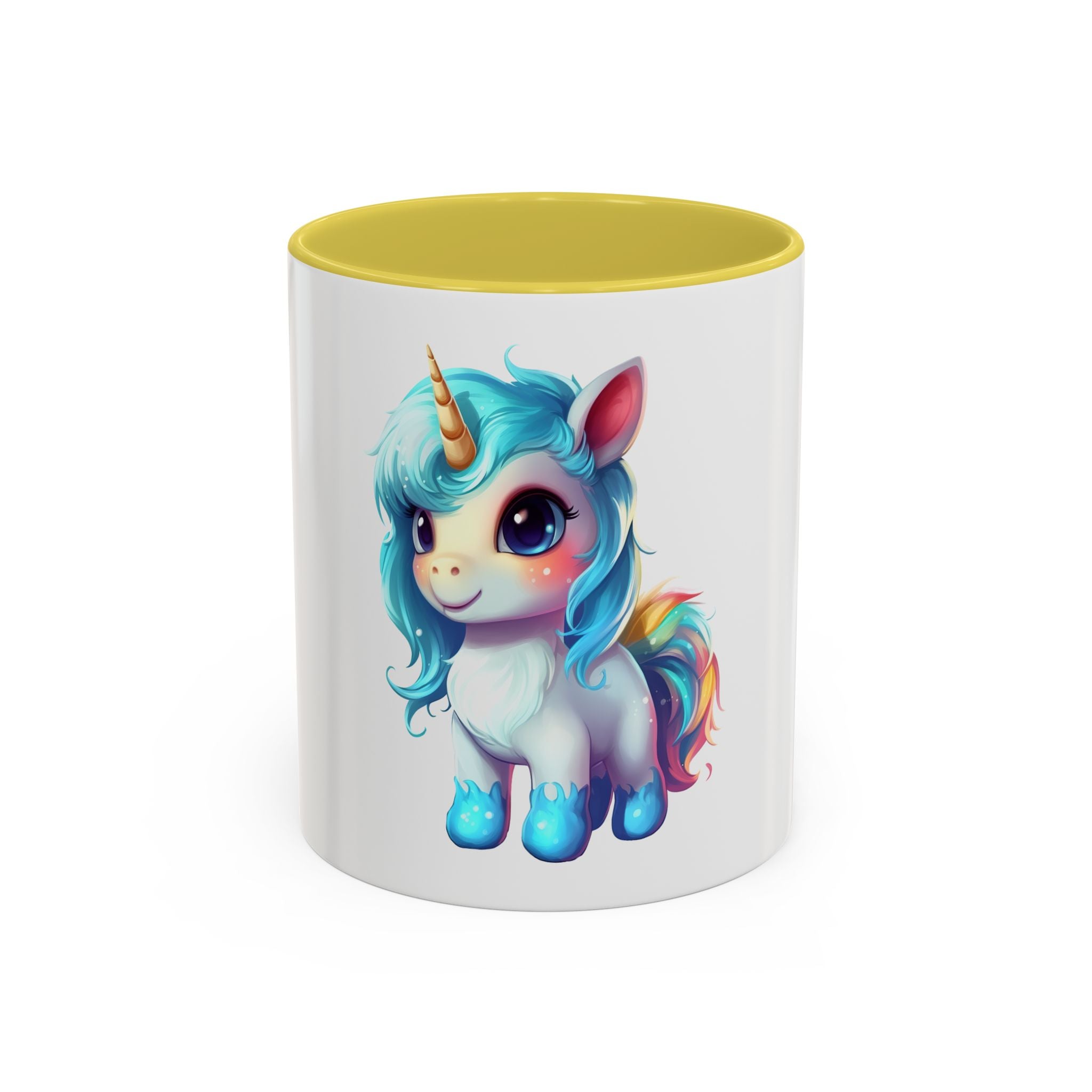 Cute Rainbow Unicorn Mug (11oz) — Colorful Kawaii Coffee Cup for Kids & Unicorn Lovers