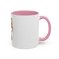 Cute Smiling Fox Coffee Mug — 11oz Color Accent Tea Cup