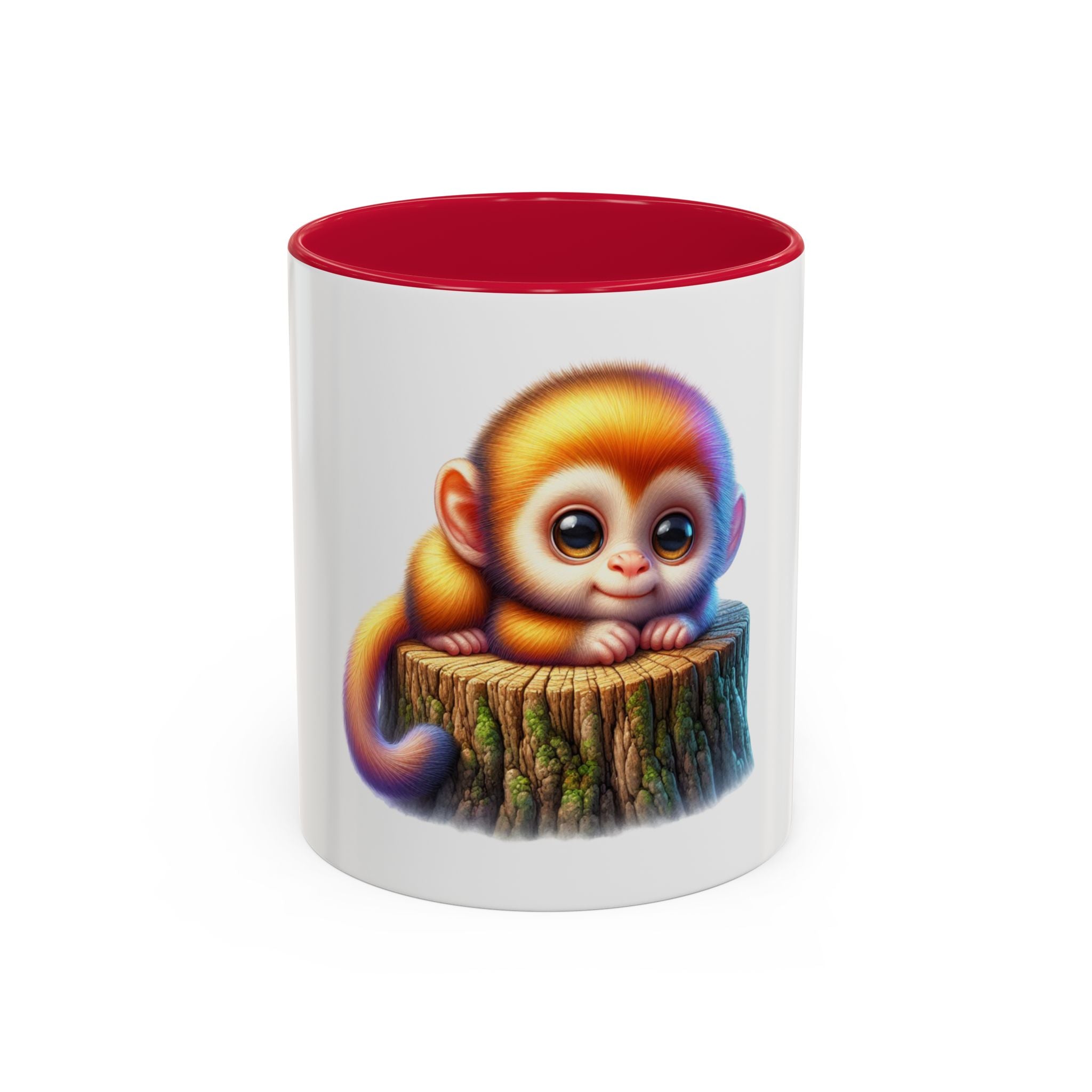 Cute Baby Monkey Coffee Mug — Colorful 11oz Ceramic Mug