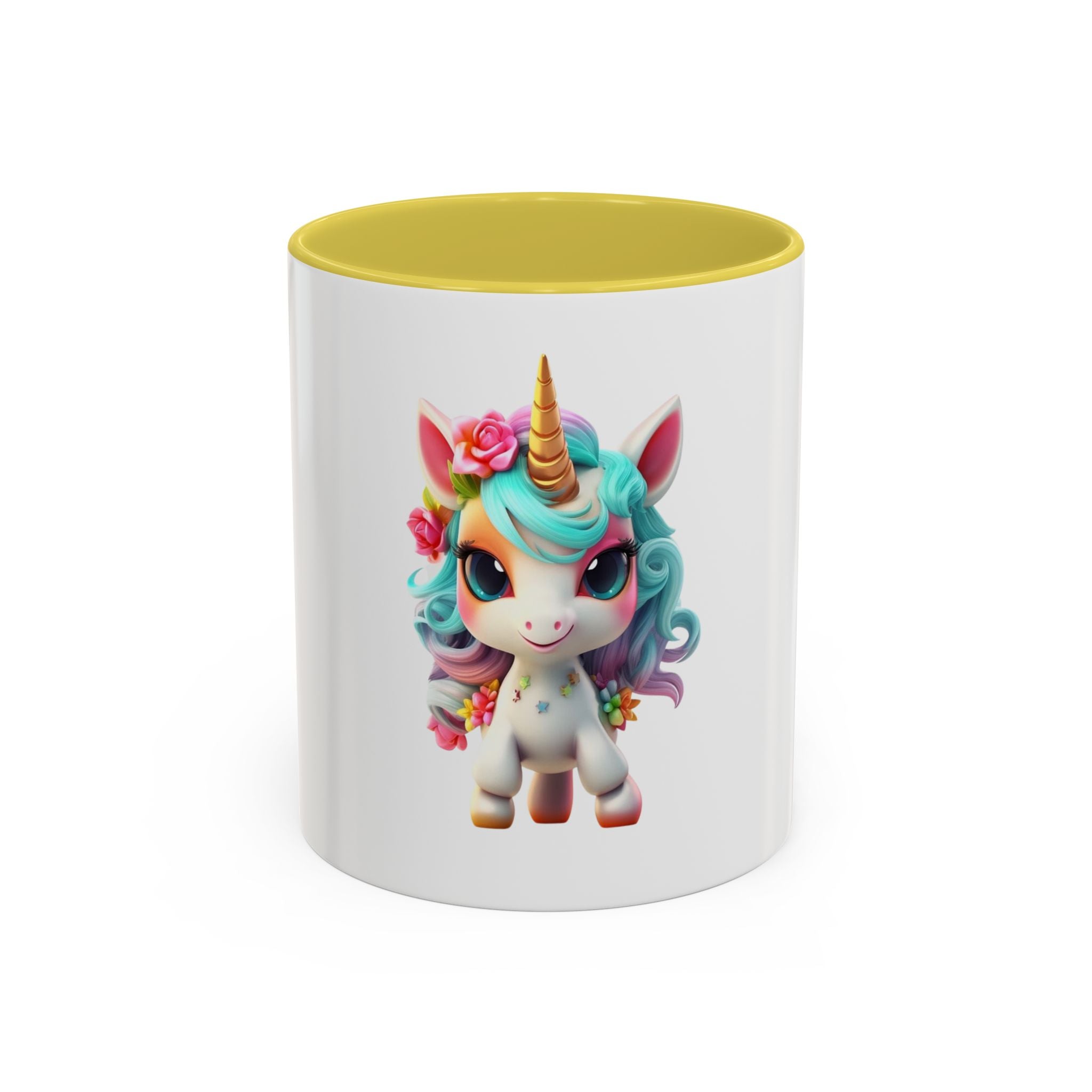 Cute Floral Unicorn Coffee Mug — Colorful 11oz Gift