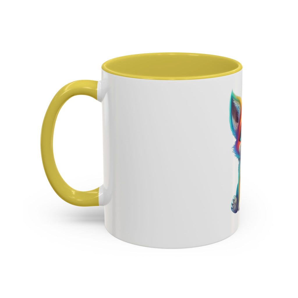 Cute Rainbow Fox Mug (11oz) – Colorful Kawaii Animal Coffee Cup