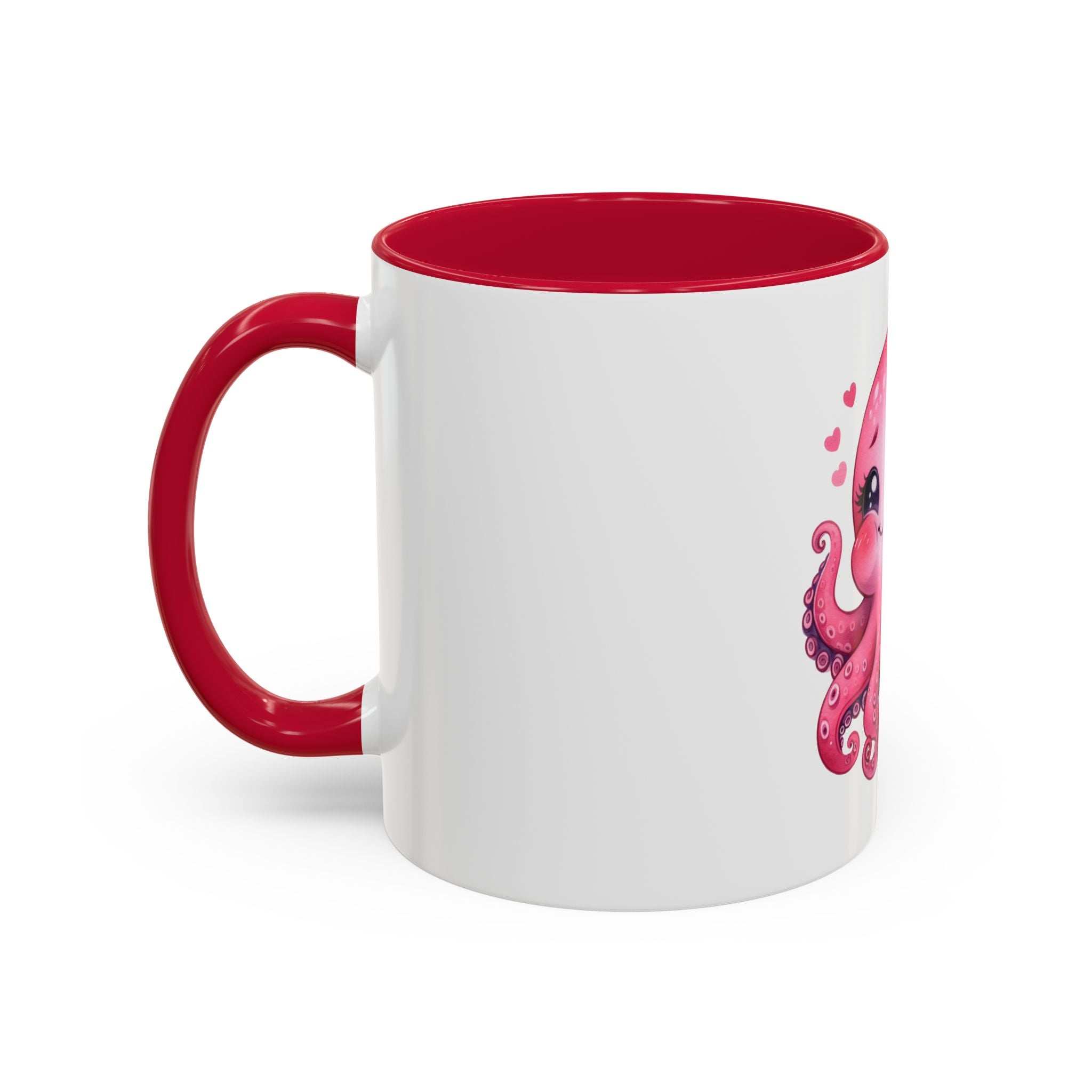 Cute Pink Octopus Coffee Mug (11oz) — Kawaii Sea Animal Gift