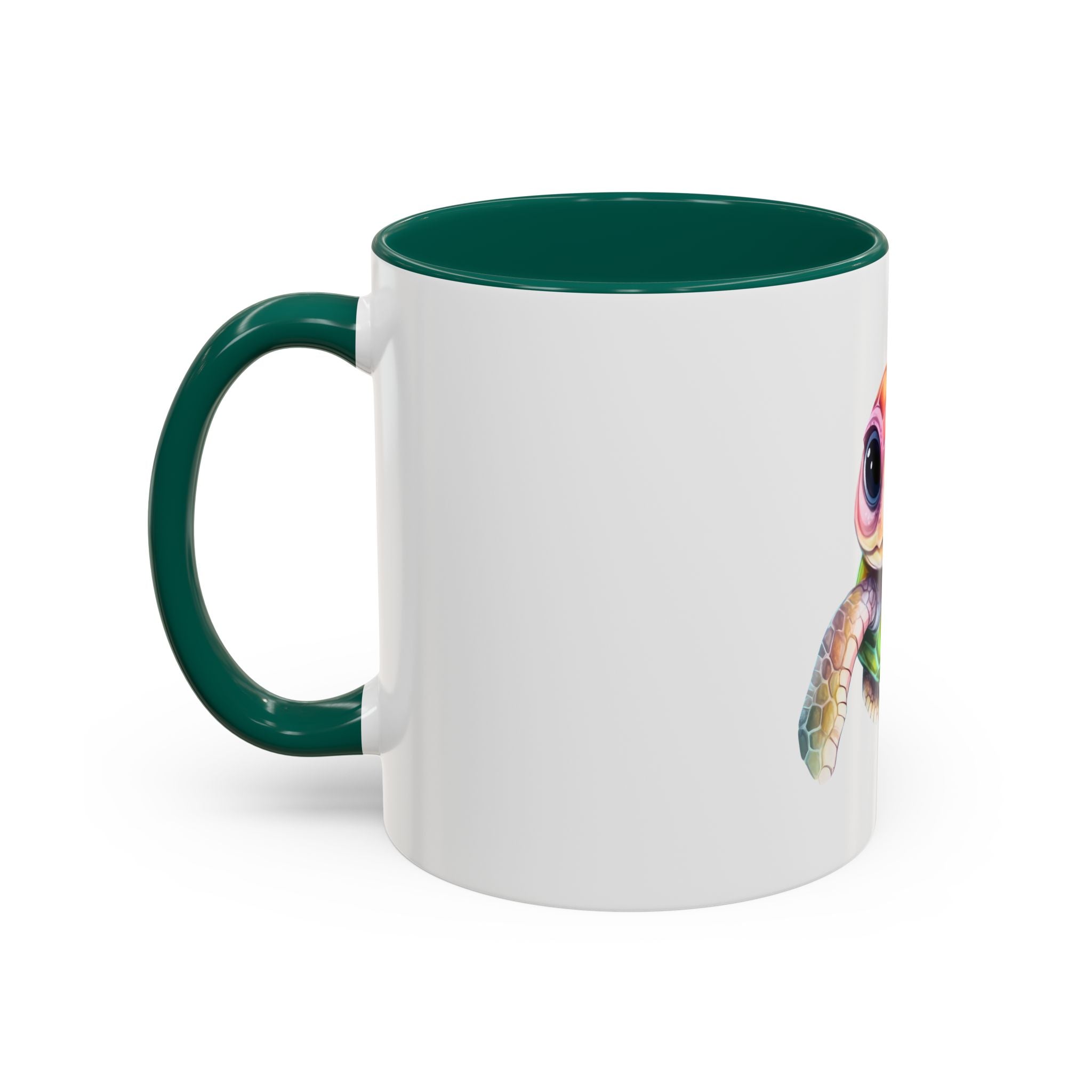 Colorful Cute Sea Turtle Coffee Mug — Vibrant Watercolor Turtle 11oz