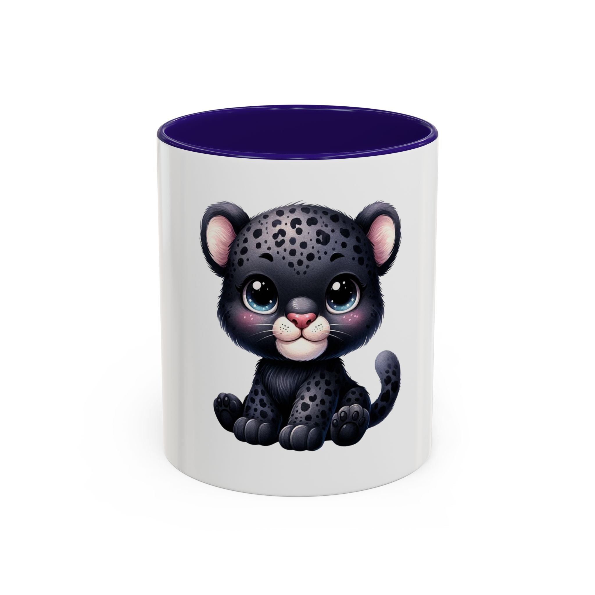 Cute Baby Black Panther Mug — Cute Leopard Cub Coffee Cup (11oz)