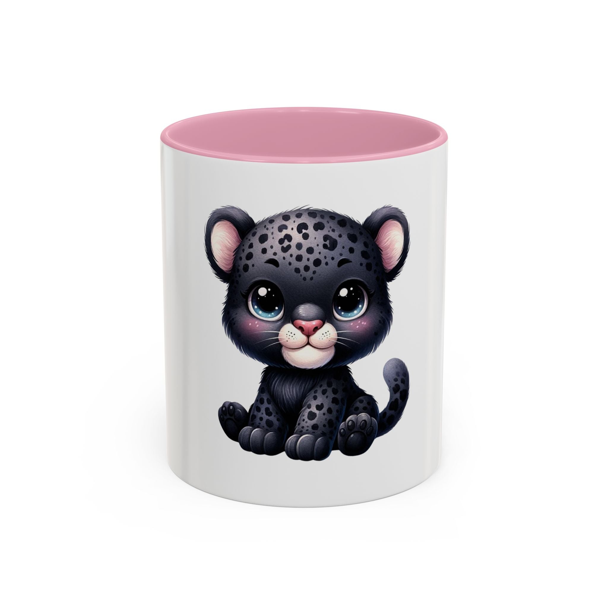 Cute Baby Black Panther Mug — Cute Leopard Cub Coffee Cup (11oz)