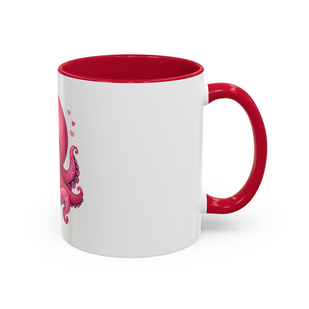 Cute Pink Octopus Coffee Mug (11oz) — Kawaii Sea Animal Gift