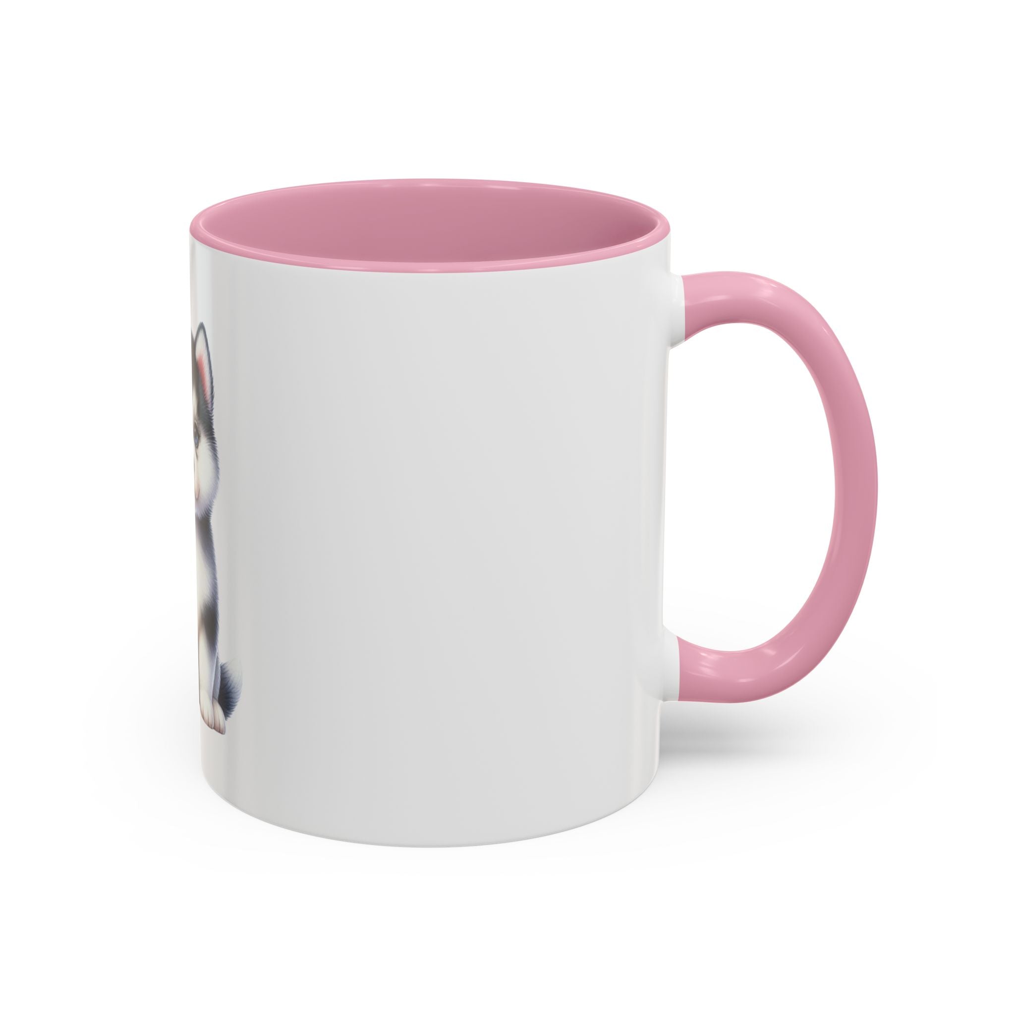Cute Husky Puppy Coffee Mug — 11oznColor Accent Ceramic Mug