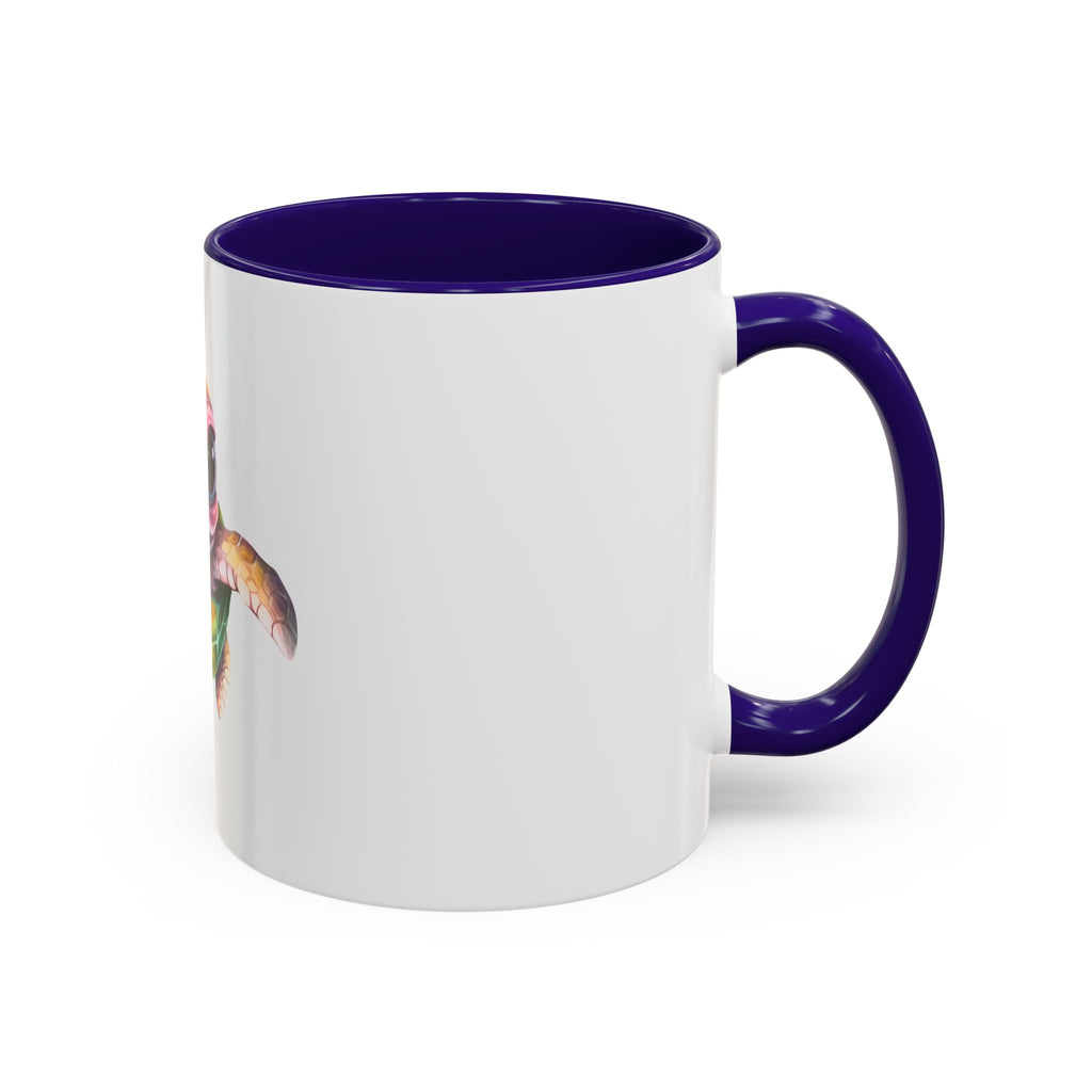 Colorful Cute Sea Turtle Coffee Mug — Vibrant Watercolor Turtle 11oz