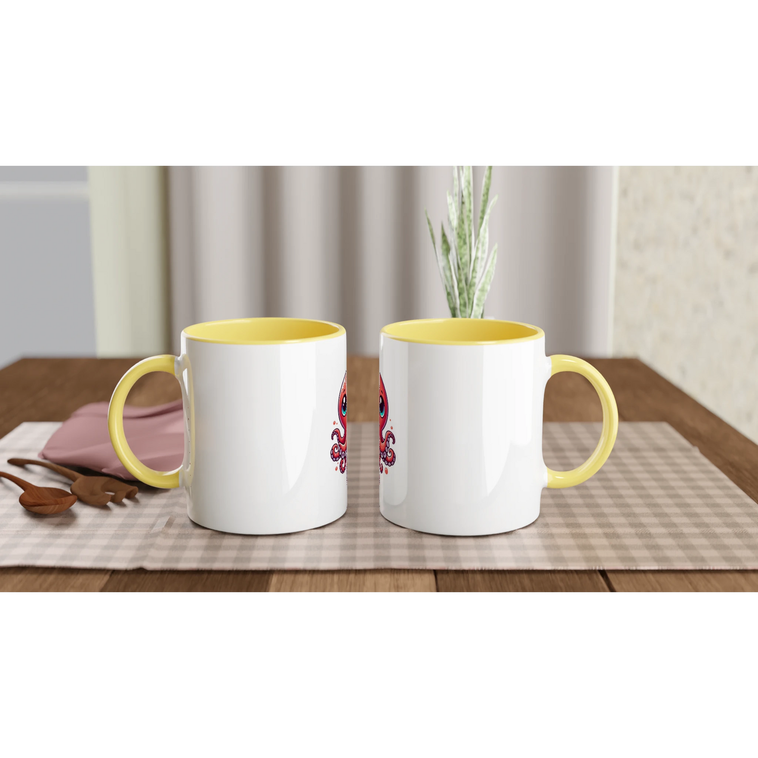 Cute Octopus Mug with Color Inside