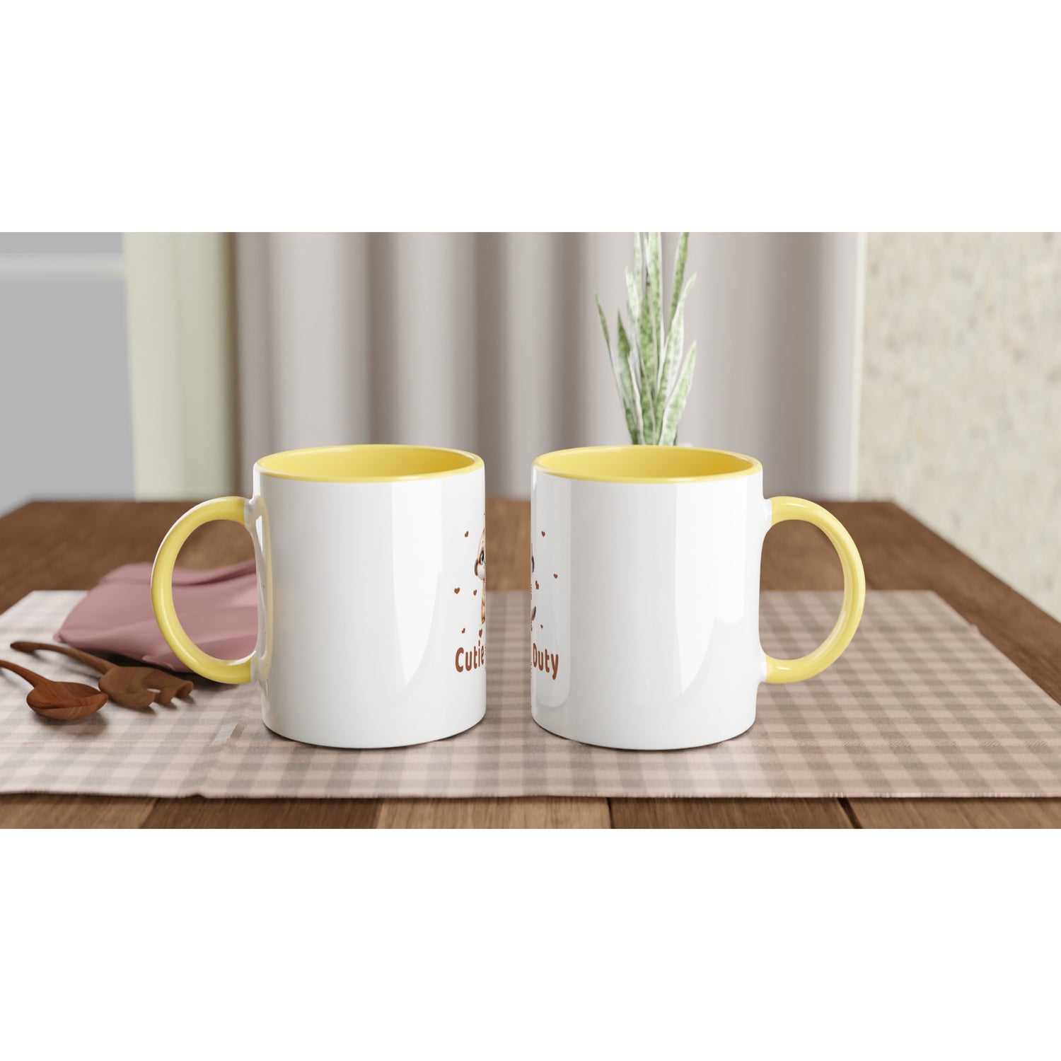 Cute Monkey Mug with Color Inside