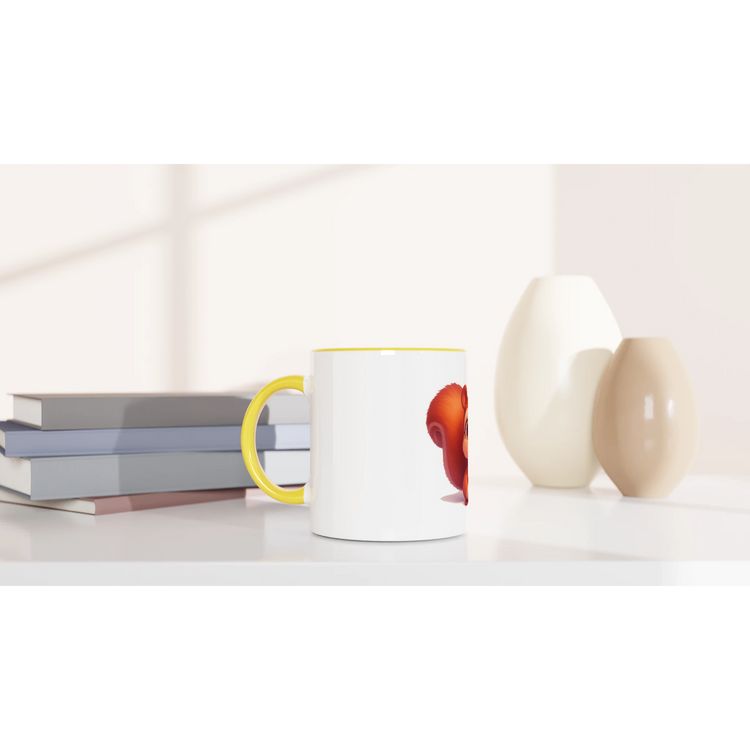 White Ceramic Mug with Color Inside