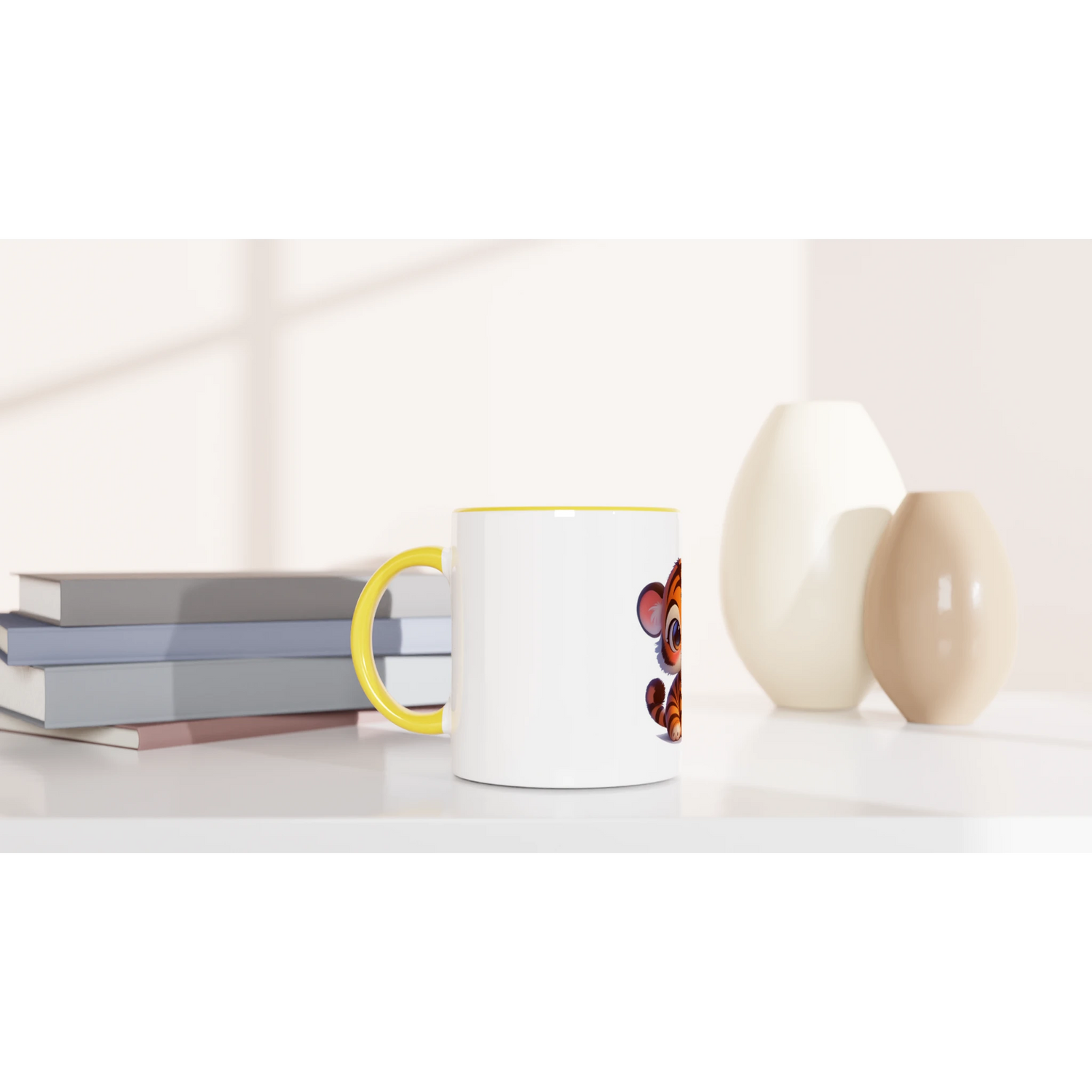 Cute Tiger Mug with Color Inside